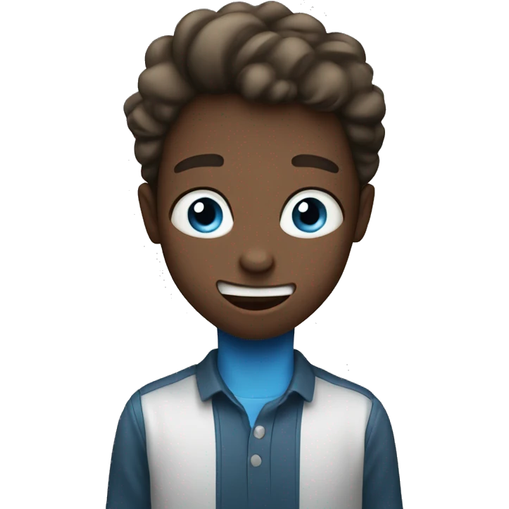 boy with open mouth expression blue eyes emoji