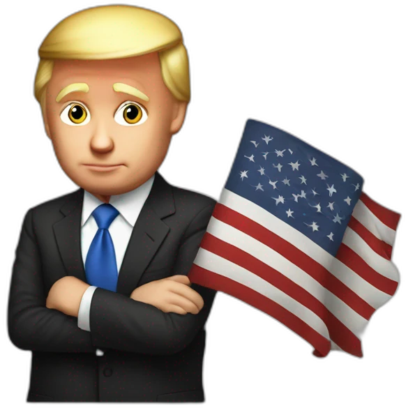 squeezie whit donald trump emoji