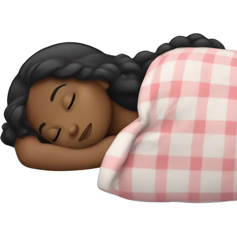 black hair girl sleeping emoji