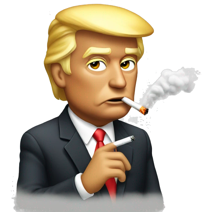 Donald Trump smoking a cigarette emoji