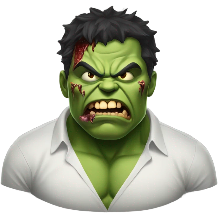 Fat Hulk Zombie Kiss emoji