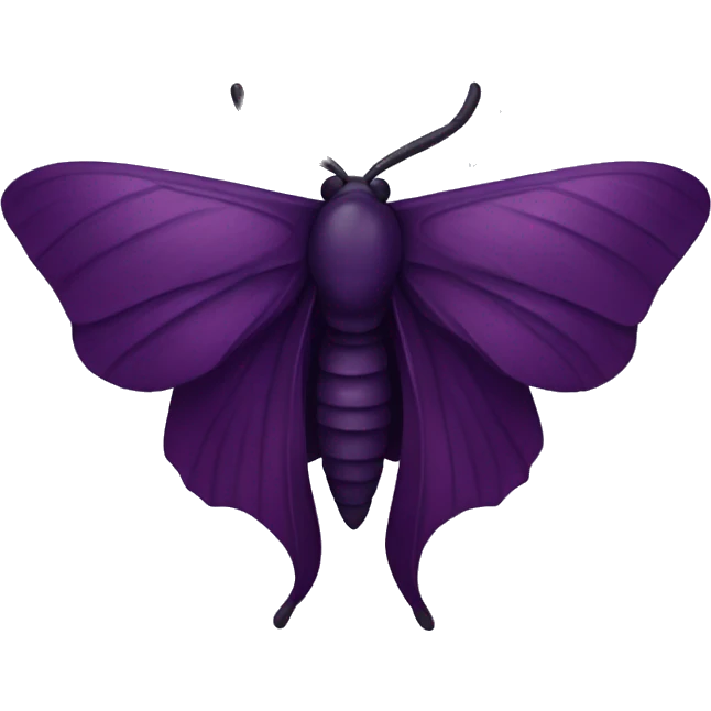 Dark plum purple moth emoji
