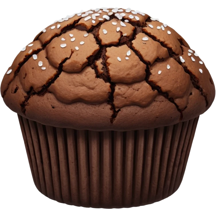 dark brown chocolate muffin emoji