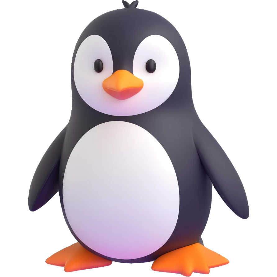 A mentally ill penguin emoji