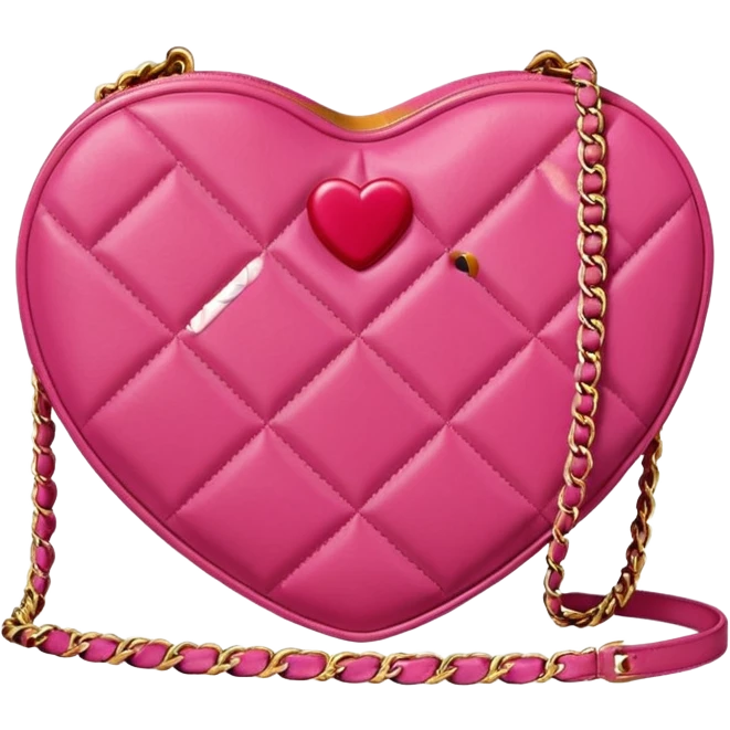 chanel heart shape bag color bag emoji