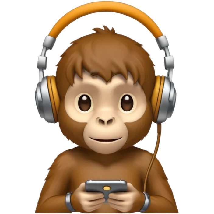 monkey with headphones emoji