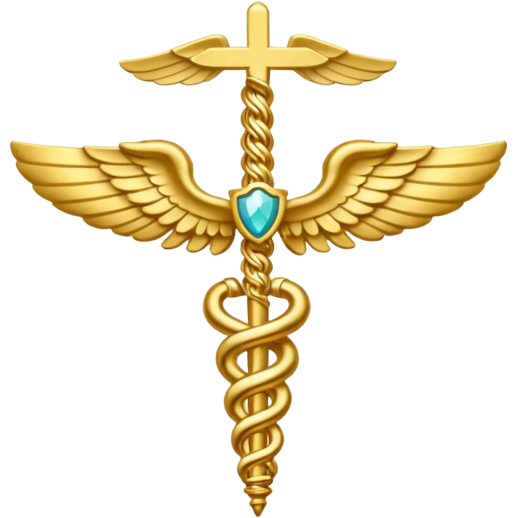 golden caduceus emoji