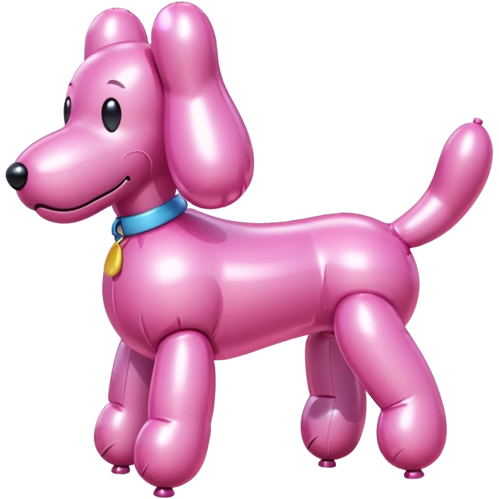 Pink balloon dog emoji