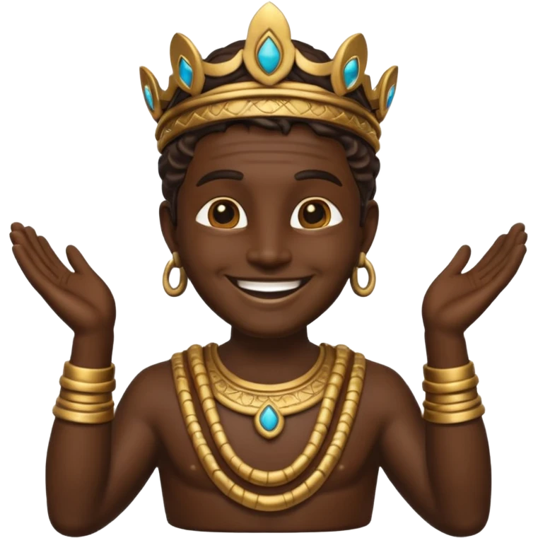 Statue of god solo leveling with big smile emoji