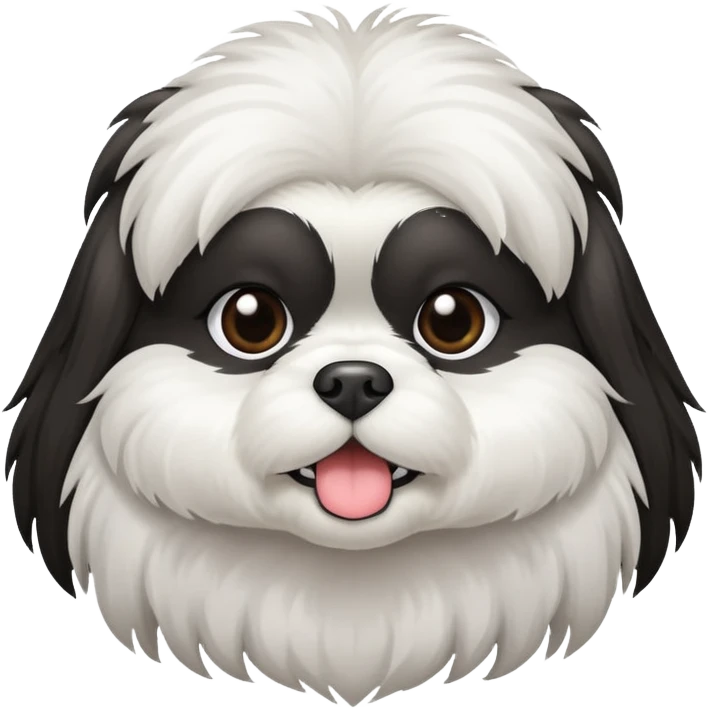 Black and white shitzu emoji