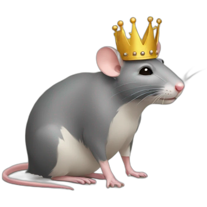 Rat with crown emoji