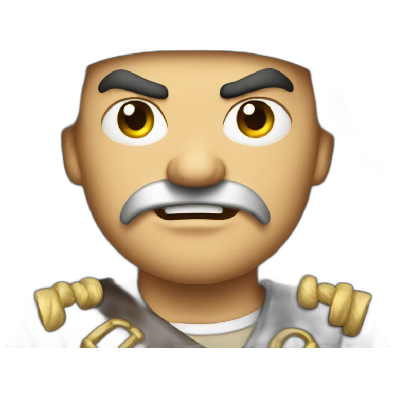 Angry white pirate emoji