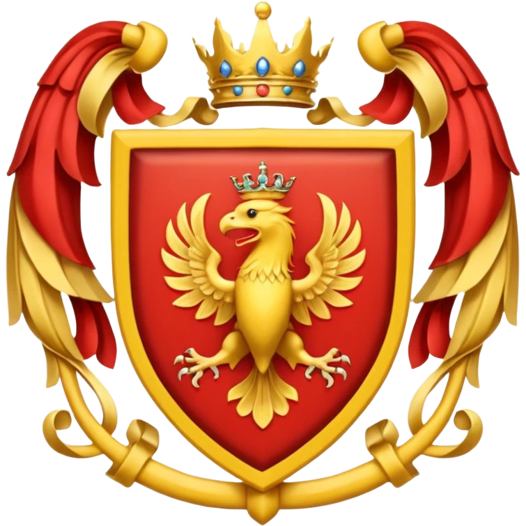 Yellow and red coat of arms emoji