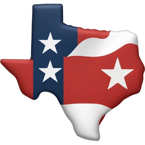 similar shape and shading as all the Apple emojis for flags but for Texas emoji