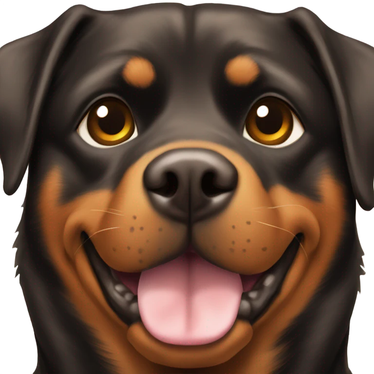 Rottweiler lab dog with a sweet face brown black colouring emoji