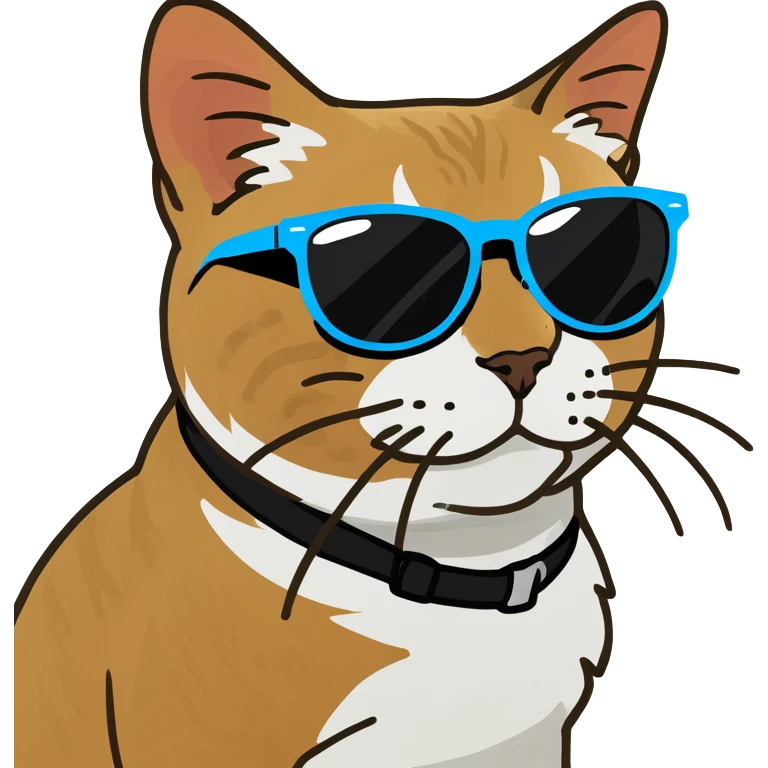 Cat with sunglasses emoji