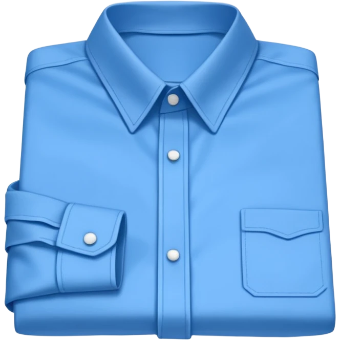 blue shirt, folded emoji