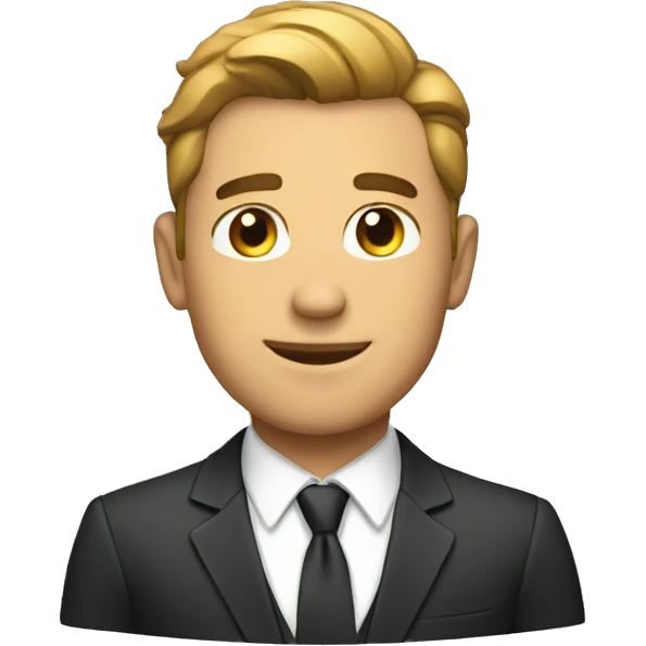 handsome man with suit emoji