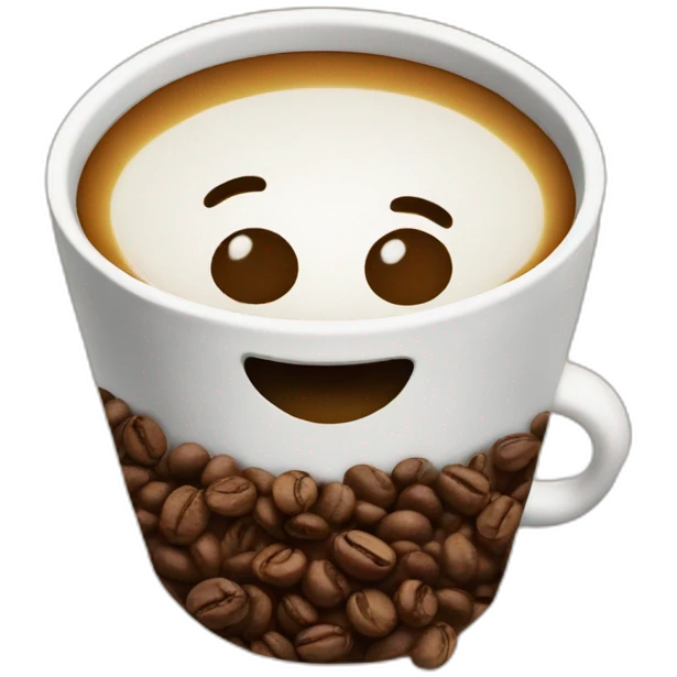 Cup of coffee Bean inside emoji