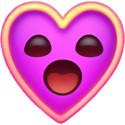 heart neon emoji