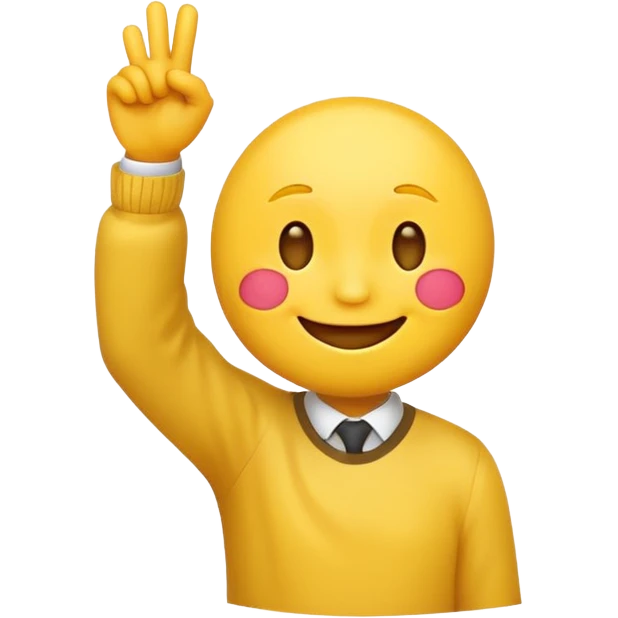 Smiling yellow emoji dabbing  emoji