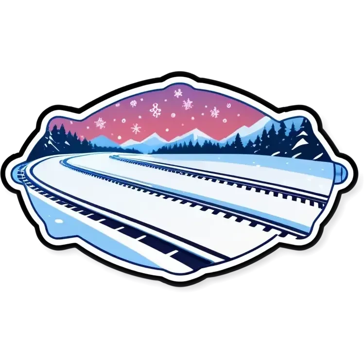 Kreis Racetrack with snow in winter emoji
