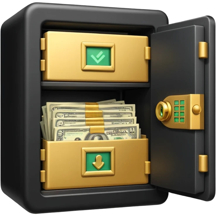 open filled cash money wifi vault emoji