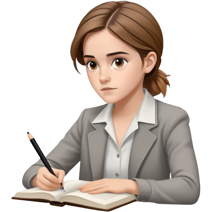 Emma Watson Studying emoji