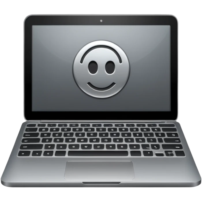laptop with program code emoji
