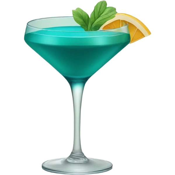 teal cocktail emoji