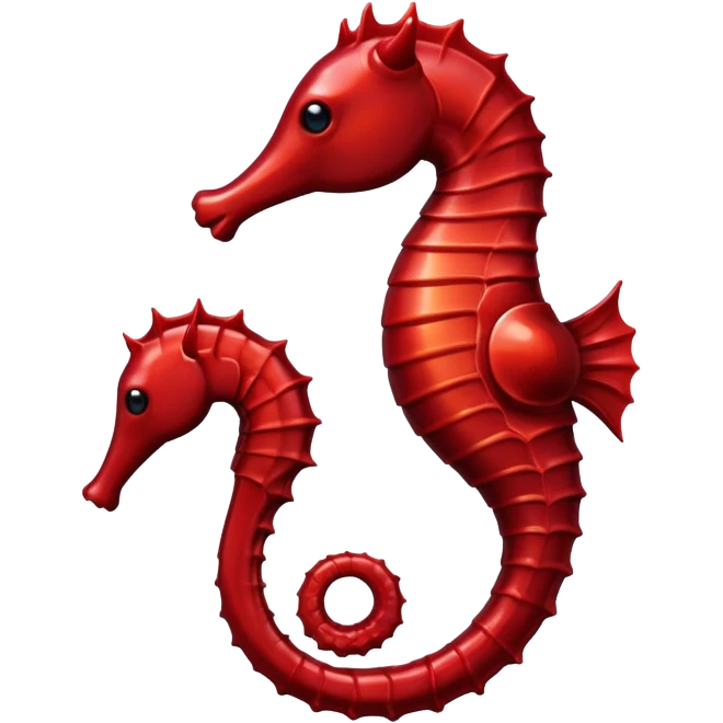 dark red seahorse emoji