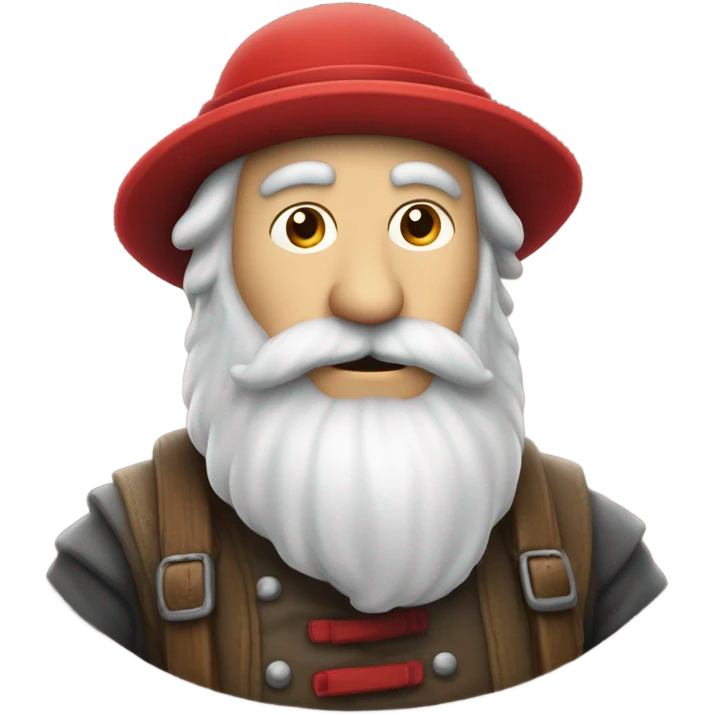 Zwerg mit roter Zipfelmütze und Bart emoji