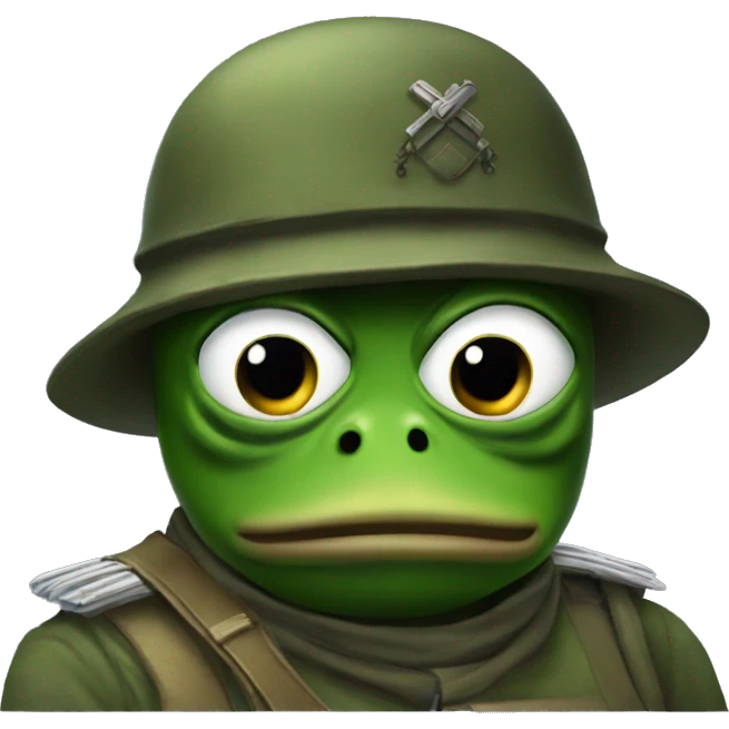 Pepe the frog soldier emoji