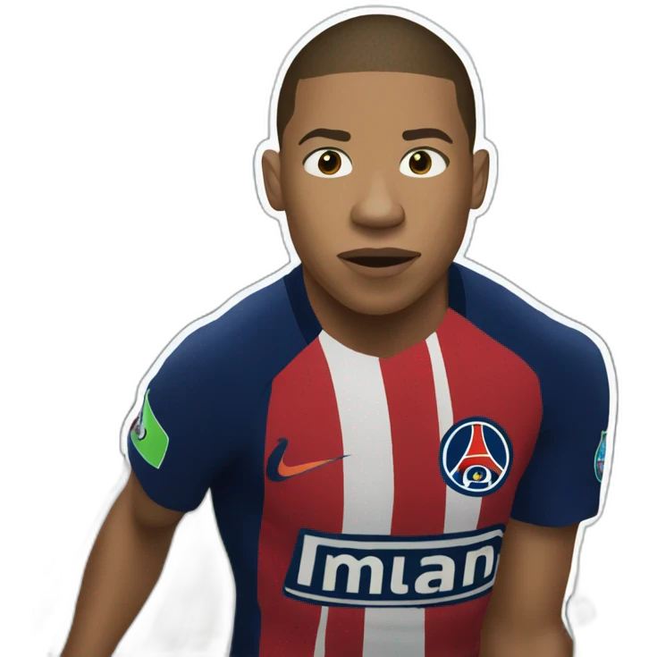 mbappe avec une reaction choqué emoji