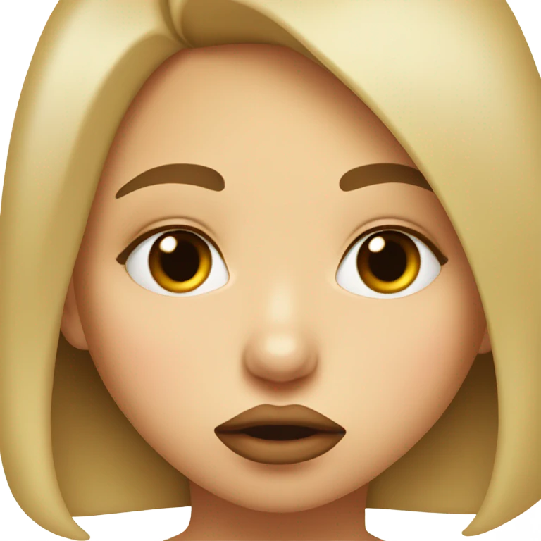 girl with duck lips emoji