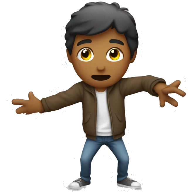 persona haciendo el dab con los brazos en la frente emoji
