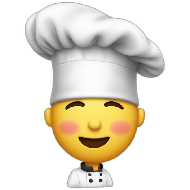 chef puckering up for a kiss emoji