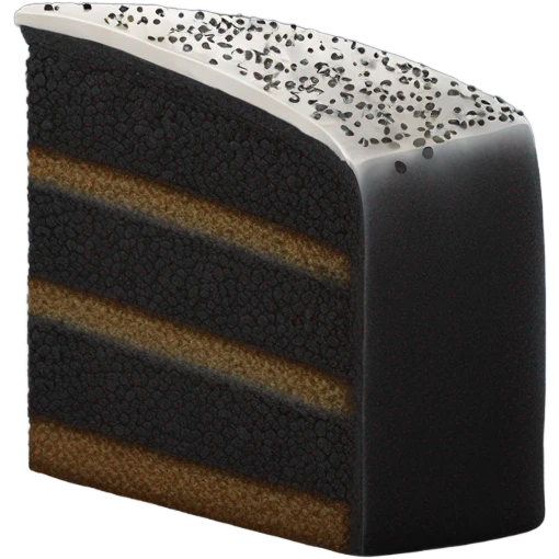 Black sesame cake quarter emoji