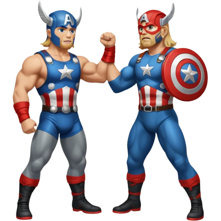 fight between Thor and captain America   emoji