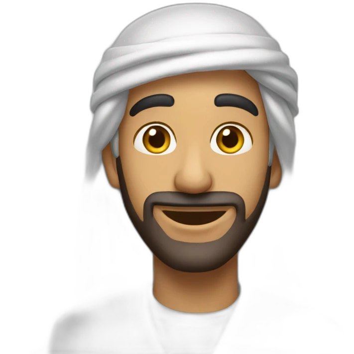 Un arabe qui dit « ha! » emoji