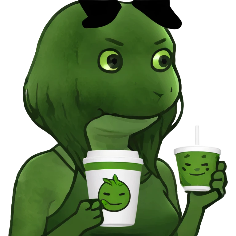 girl with matcha  emoji