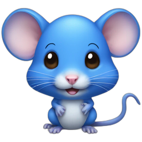 blue mushroom headed rat emoji