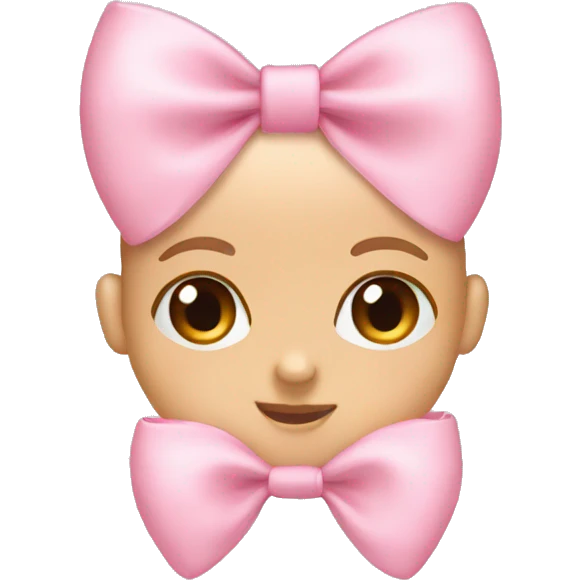 Baby pink bow  emoji