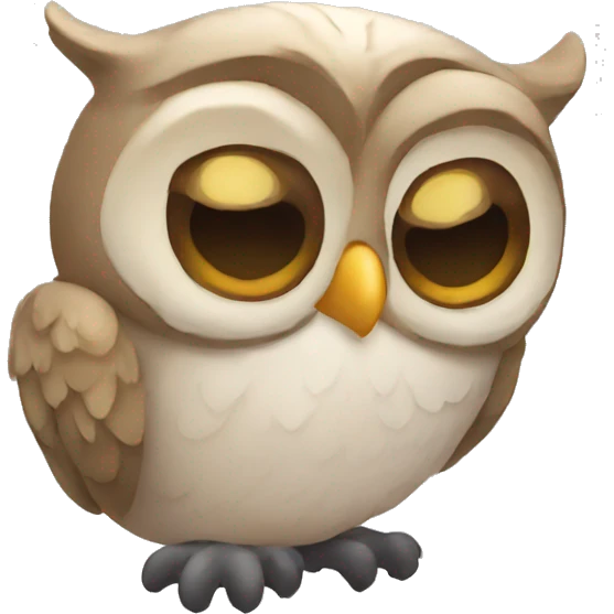 Owl taking a nap emoji
