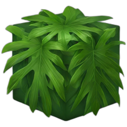 Jungle leaves cube emoji