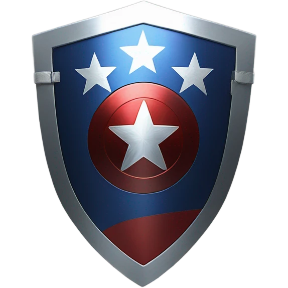 a captain america sheild with black colourinstead of wh emoji