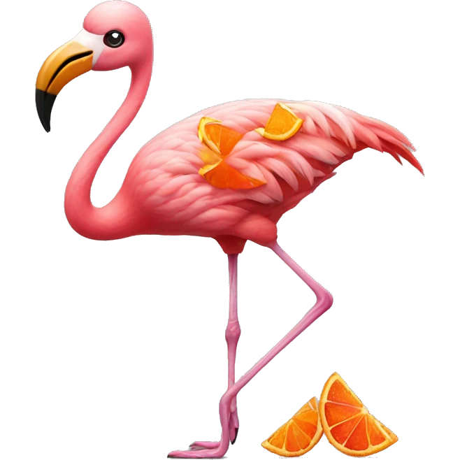 flamingo drinking negroni  emoji