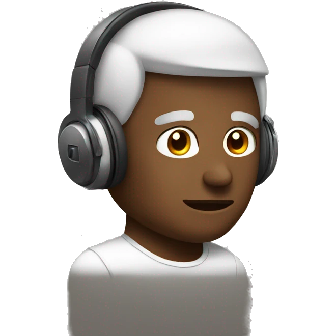 a man with a head phone emoji