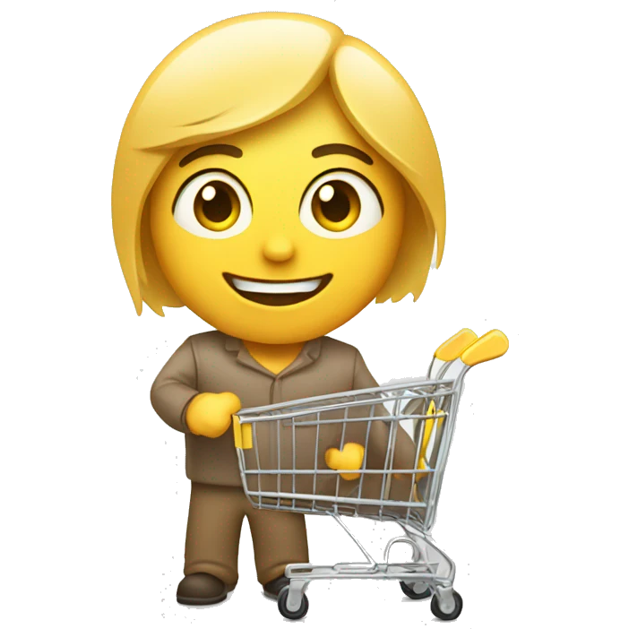 A customer with 2 shopping carts winking emoji