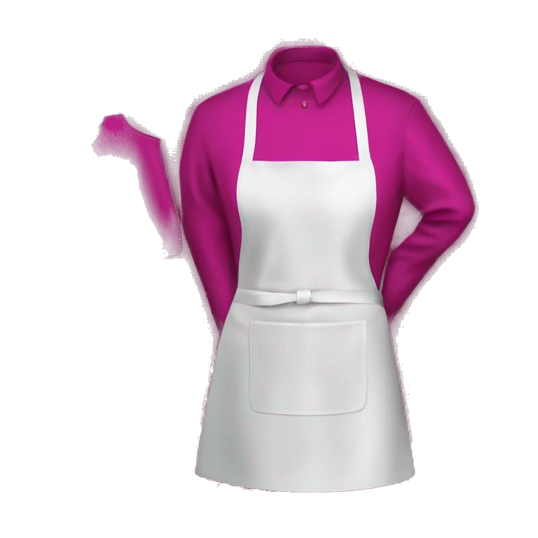 Realistic isolated magenta kitchen apron. emoji